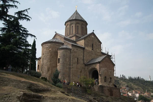 Tbilisi Georgien September 2018 Kashveti Kyrkan George Centrala Tbilisi Beläget — Stockfoto