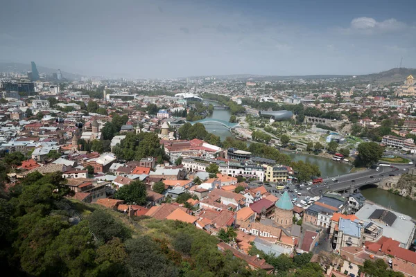 Tbilisi Geórgia Por Volta Setembro 2018 Vista Sobre Capital Geórgia — Fotografia de Stock