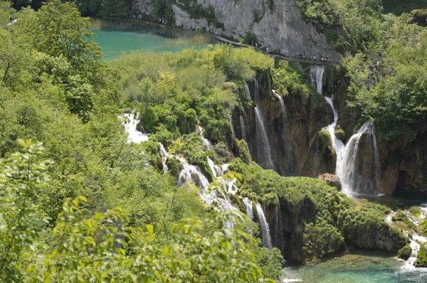 Plitvicemeren Watervallen Nationaal Park Kroatië — Stockfoto