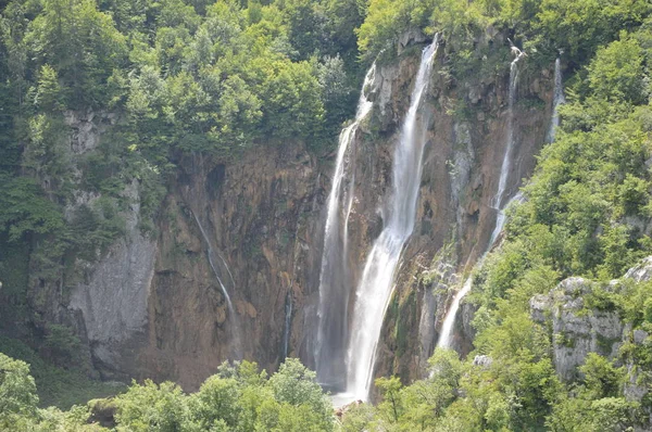 Lagos Cachoeiras Plitvice Parque Nacional Croácia — Fotografia de Stock