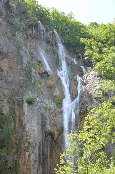 Lagos Cachoeiras Plitvice Parque Nacional Croácia — Fotografia de Stock