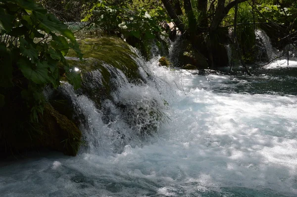 Plitvicei Tavak Vízesések Nemzeti Park Horvátország — Stock Fotó