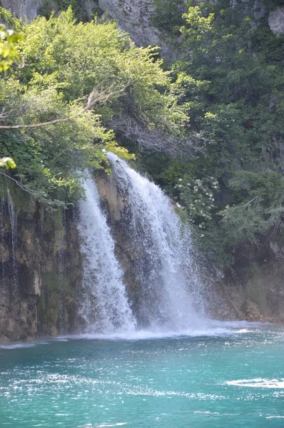 Plitvicemeren Watervallen Nationaal Park Kroatië — Stockfoto