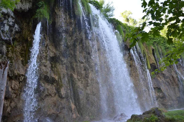 Plitvicei Tavak Vízesések Nemzeti Park Horvátország — Stock Fotó