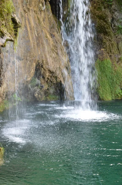 Plitvicei Tavak Vízesések Nemzeti Park Horvátország — Stock Fotó