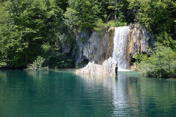 Lagos Cachoeiras Plitvice Parque Nacional Croácia — Fotografia de Stock