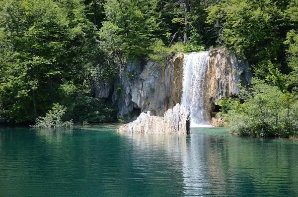 Plitvicei Tavak Vízesések Nemzeti Park Horvátország — Stock Fotó