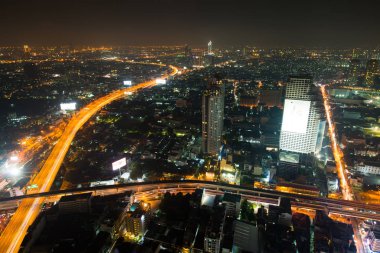 Bangkok - Şubat 2016: Kentin Bangkok, Tayland manzarası.