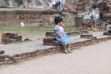 Tayland - Circa Şubat 2016: Wat Phrasisanpetch Antik Pagoda (Phra Si Sanphet). Ayutthaya tarihi şehir, Tayland