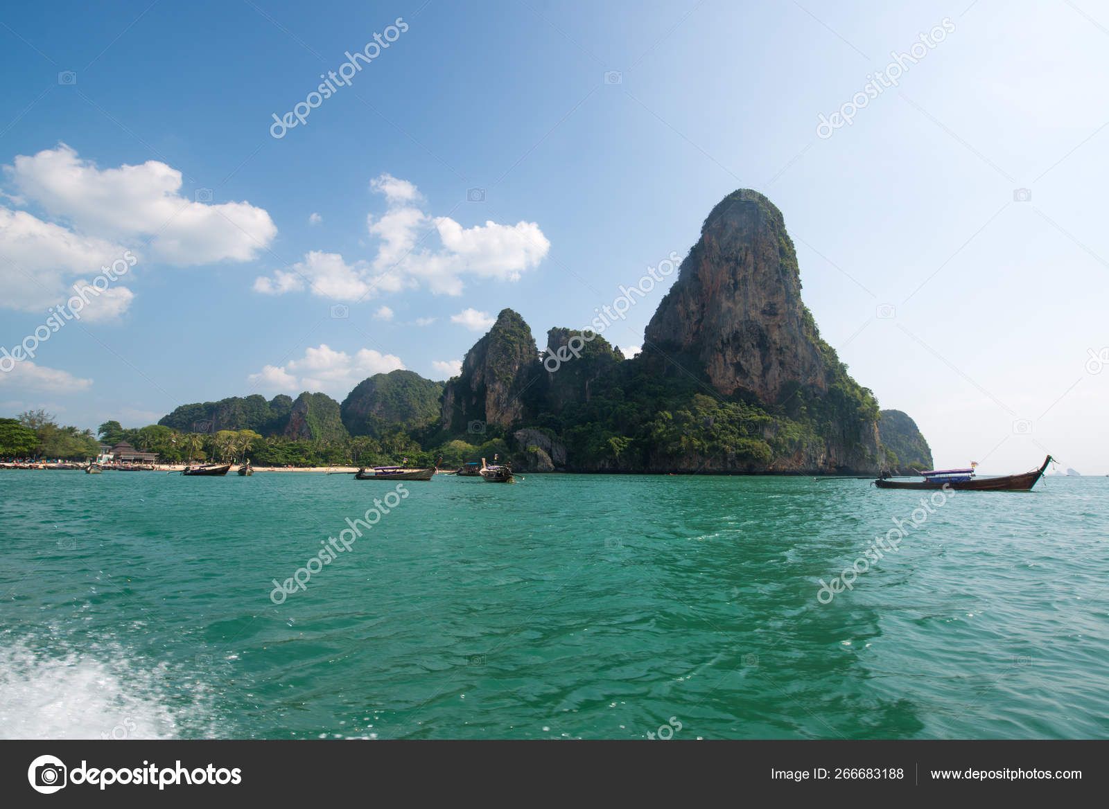 Railay Beach One Main Thai Resort Krabi Thailand Stock - 