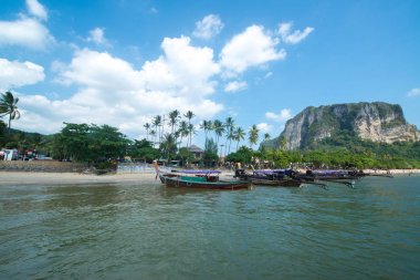 Railay plaj bir ana Tay tatil, Krabi, Tayland