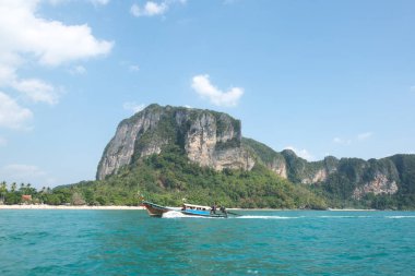 Railay plaj bir ana Tay tatil, Krabi, Tayland