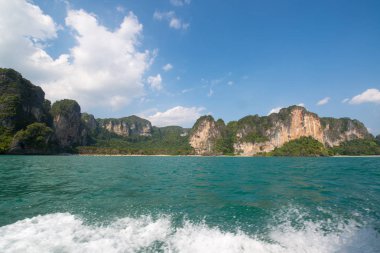 Railay plaj bir ana Tay tatil, Krabi, Tayland