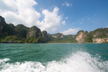 Railay plaj bir ana Tay tatil, Krabi, Tayland