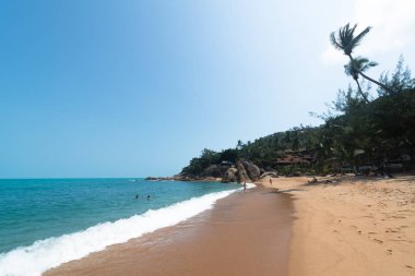 Koh Samui, Tayland, Circa Şubat 2016: Koh Samui, Tayland'daki Lipanoi plajının manzarası 