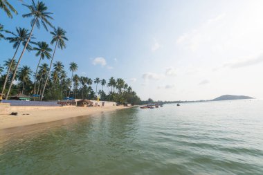 Koh Samui, Tayland, Circa Şubat 2016: Koh Samui, Tayland'daki Lipanoi plajının manzarası 