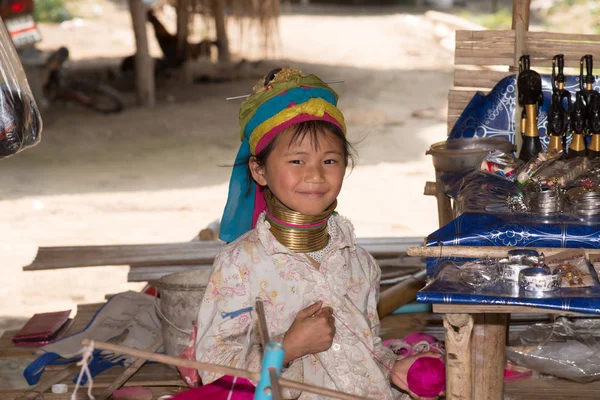 Мае Гонг Сон Таиланд Circa February 2016 Неопознанная Женщина Племени — стоковое фото