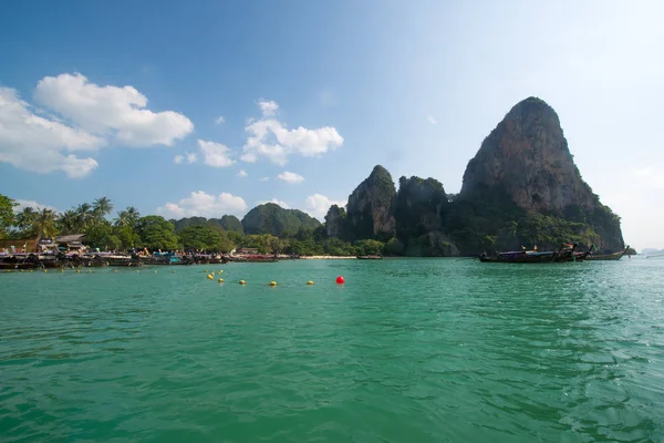 Railay Strand Egyik Legfontosabb Thai Üdülőhely Krabi Thaiföld — Stock Fotó