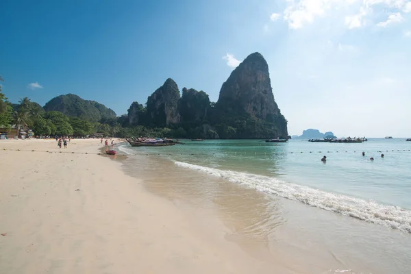 Krabi Thailand Circa Februari 2016 Railay Beach Största Thai Resort — Stockfoto