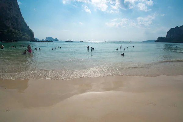 Krabi Thailand Februar 2016 Railay Beach Einer Der Wichtigsten Thailändischen — Stockfoto