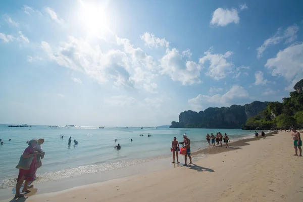 Κράμπι Ταϊλάνδη Περίπου 2016 Φεβρουαρίου Παραλία Ράιλεϊ Ένα Από Κυριότερα — Φωτογραφία Αρχείου