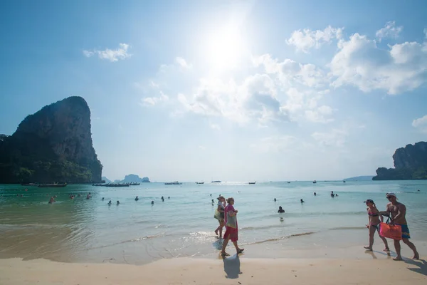 Krabi Thaiföld Circa Február 2016 Railay Beach Egyik Thai Üdülőhely — Stock Fotó