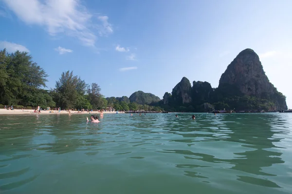 Krabi Thaiföld Circa Február 2016 Railay Beach Egyik Thai Üdülőhely — Stock Fotó