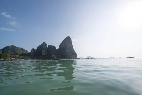 Krabi Thaiföld Circa Február 2016 Railay Beach Egyik Thai Üdülőhely — Stock Fotó