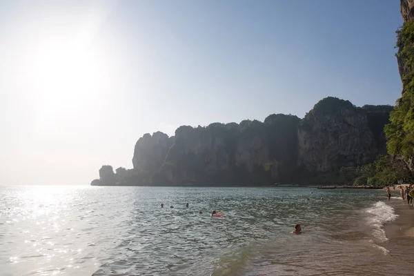 Krabi Tailandia Circa Febrero 2016 Railay Beach Uno Los Principales — Foto de Stock