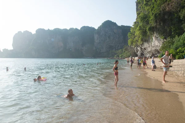 Krabi Thailand Februar 2016 Railay Beach Einer Der Wichtigsten Thailändischen — Stockfoto