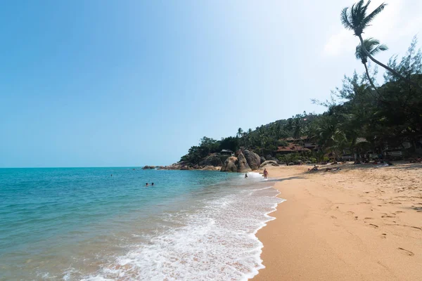 Koh Samui, Tayland, Circa Şubat 2016: Koh Samui, Tayland'daki Lipanoi plajının manzarası 