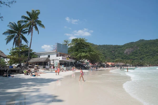Koh Samui, Tayland, Circa Şubat 2016: Koh Samui, Tayland'daki Lipanoi plajının manzarası 