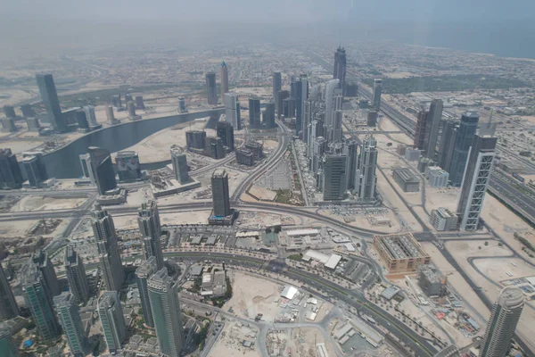 Aerial View Dubai Downtown Scene Buildings Roads Uae — Stock Photo, Image