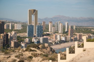Benidorm, Ispanya, Eylül 2018: Benidorm şehir merkezi, Ispanya