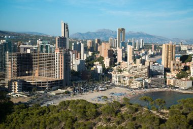 Benidorm, Ispanya, Eylül 2018: Benidorm şehir merkezi, Ispanya