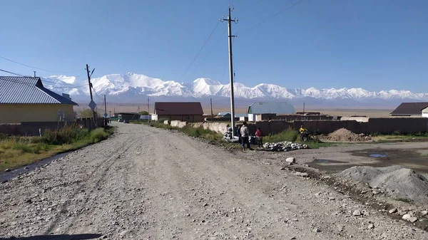 Pamir Autobahn Kyrgyzstan Seite — Stockfoto