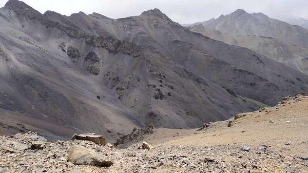 Trekking Pshart Valley Gumbezkul Pass Madiyan Tajikistan Pamir Highway — Stock Photo, Image