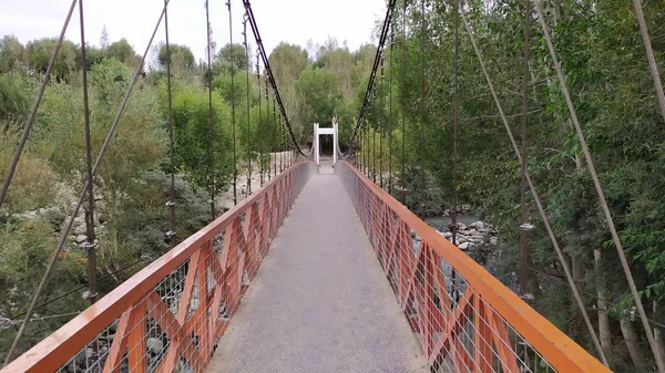 Puente Colgante Ishkashim Afganistán — Foto de Stock