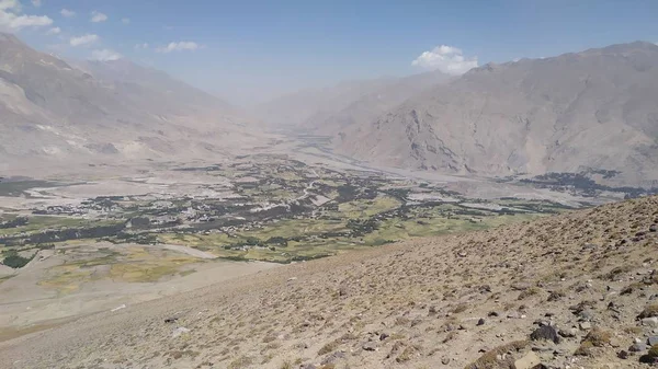 Vista Ciudad Ishkashim Desde Montaña Afganistán —  Fotos de Stock