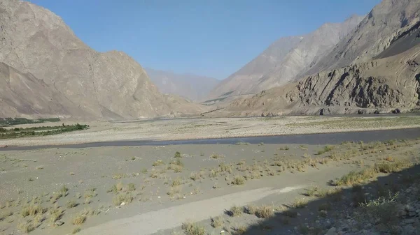 Nézd Meg Wakhan Folyosó Afganisztánban Mögött Wakhan Folyón Tádzsikisztán Oldalán — Stock Fotó
