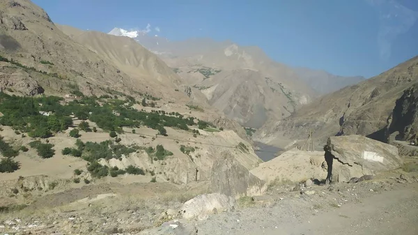 Vista Del Corredor Wakhan Afganistán Detrás Del Río Wakhan Tomado — Foto de Stock