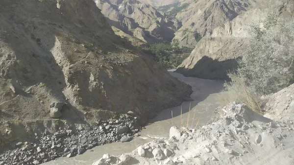 View Wakhan Corridor Afghanistan Wakhan River Taken Pamir Highway Tajikistan — Stock Photo, Image