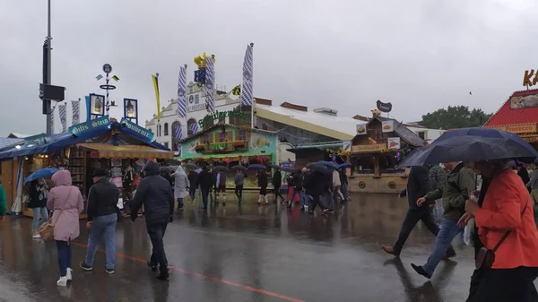 Munique Alemanha Setembro 2019 Pessoas Todo Mundo Oktoberfest 2019 Área — Fotografia de Stock