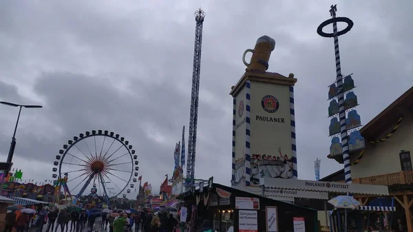 Munique Alemanha Setembro 2019 Roda Gigante Oktoberfest 2019 Área Theresienwiese — Fotografia de Stock