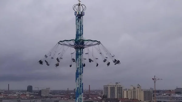 Мюнхен Германия Сентября 2019 Thrill Ride Oktoberfest 2019 Theresienwiese Area — стоковое фото