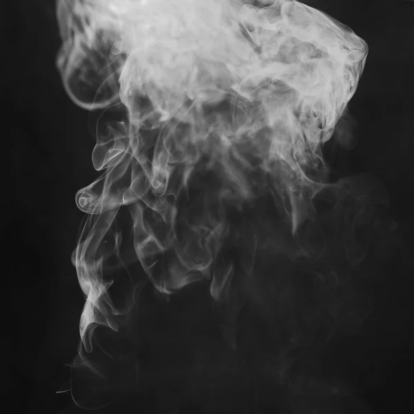 Fumo Grigio Sfondo Nero — Foto Stock