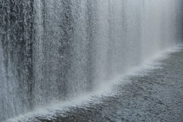 Close Wall Falling Water Dam — Stock Photo, Image