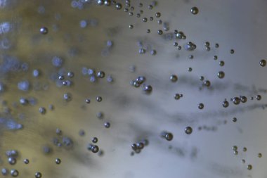 Buz küreleri olarak kabarcıklar ile soyut arkaplan