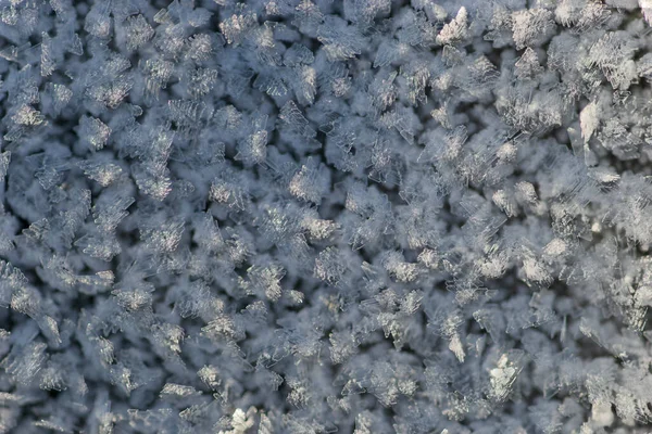 Hintergrund Mit Eiskristallen Auf Gefrorener Oberfläche — Stockfoto