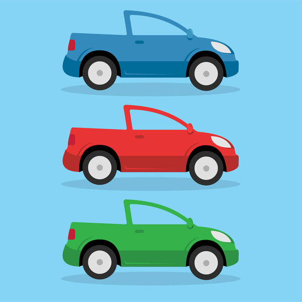 Set Car icons Convertible